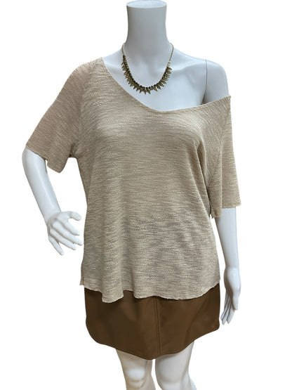 wasabi and mint Size M Beige Knit Casual Top - Upstairs