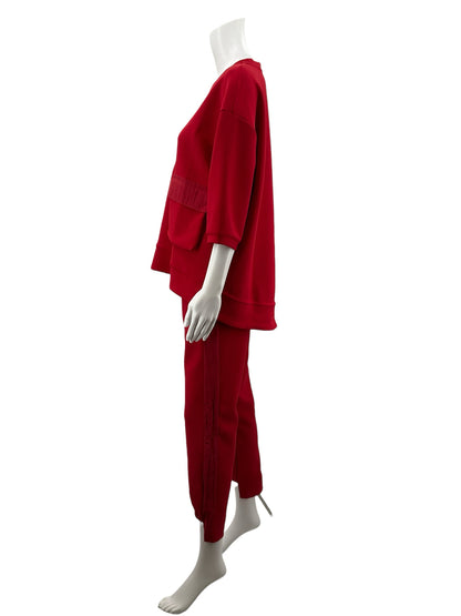 Joh Red Solid Ladies Pre-Owned 2PC Ensemble - Size Small