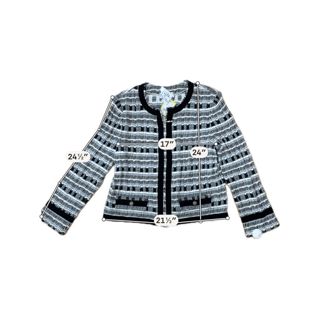 St. John Collection Windowpane Plaid Boucle Jacket | Size 16 NWT
