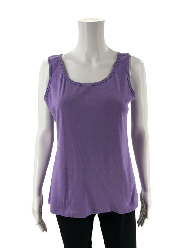 Talbots Purple Solid Pre-Owned Ladies Top - Size Medium Petite
