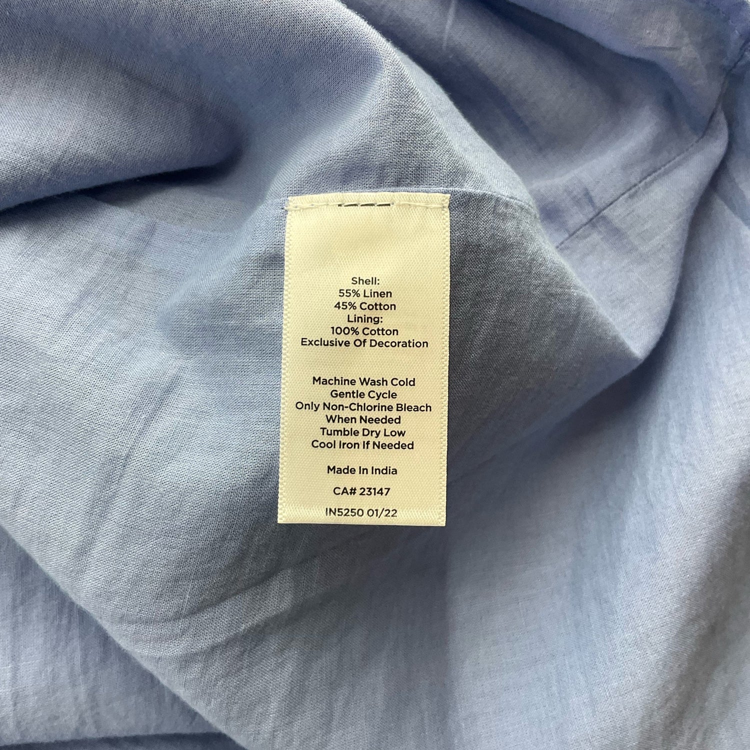 Talbots Chambray Embroidered Pre-Owned Ladies Dress - Size 14 Petite - Margaret’s Fine Consignment