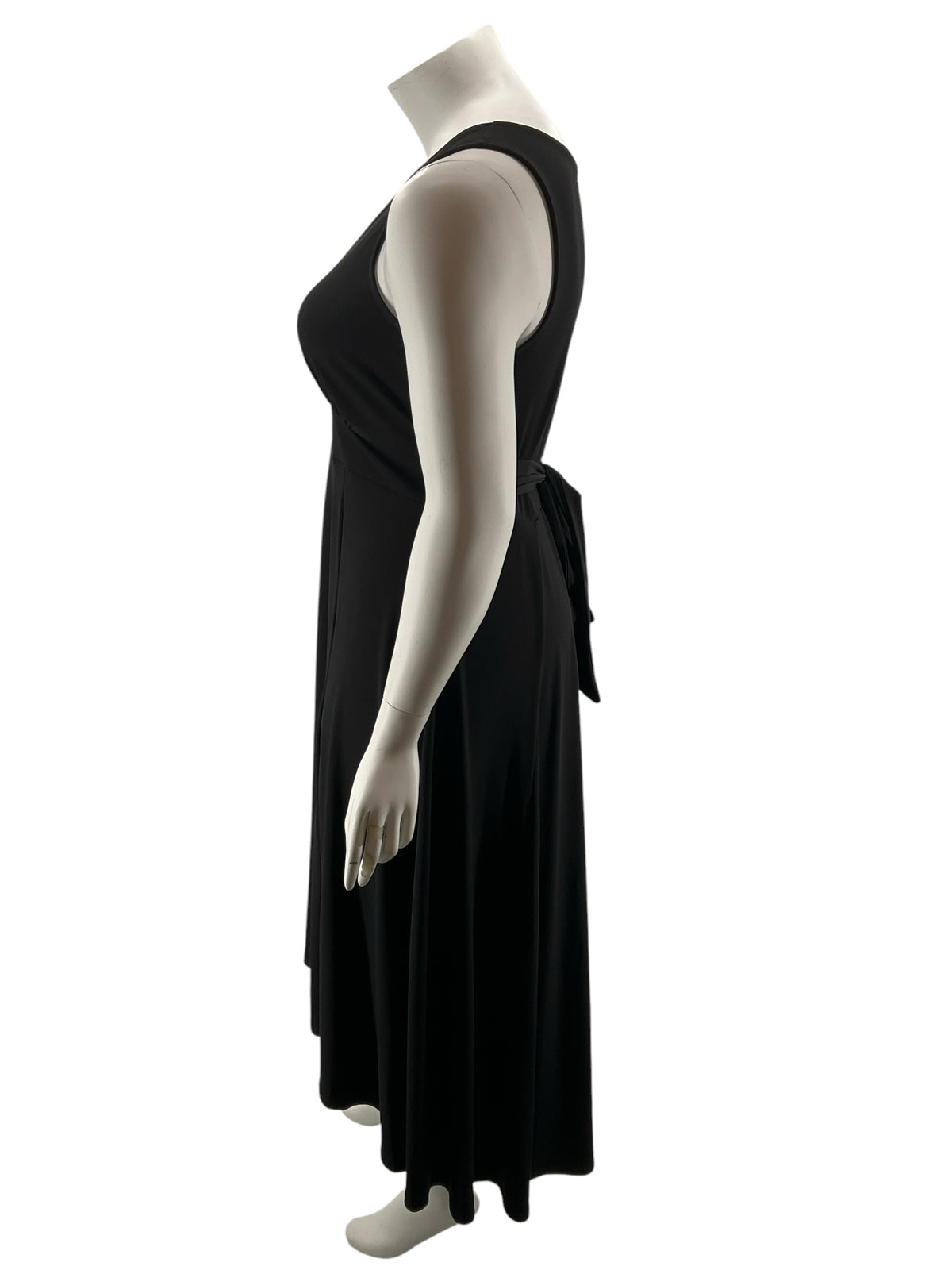 Torrid Black Jersey Knit Faux Wrap Hi-Lo Midi Dress Size 2X
