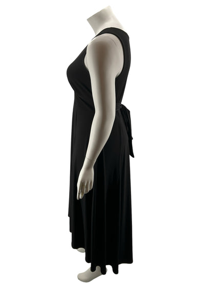 Torrid Black Jersey Knit Faux Wrap Hi-Lo Midi Dress Size 2X
