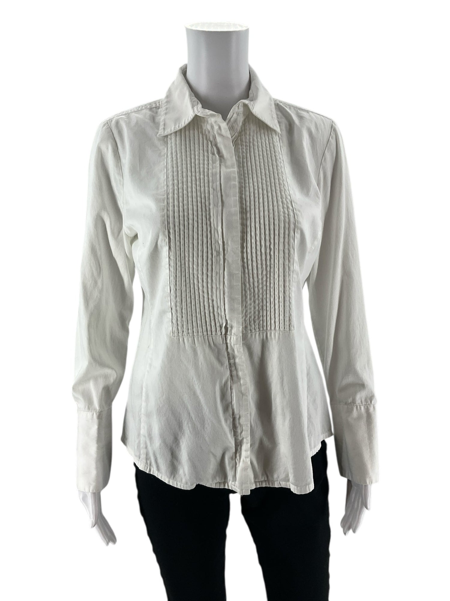Cabi - White Solid Pre-Owned Ladies Casual Top - Size M