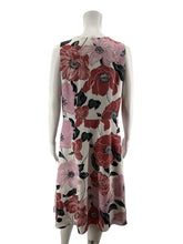 Ann Taylor Factory white/pink/black A-Line Ann Taylor White/Pink/Black Floral Pre-Owned Ladies Dress - Size 10 - Size 10