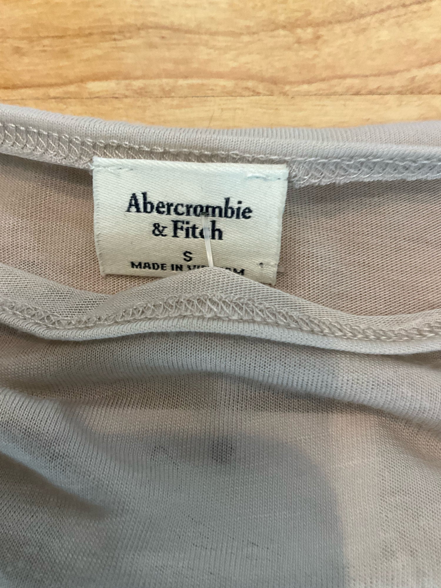 Abercrombie &amp; Fitch Draped Cowl Neck Ruched Tank Top Tan Size Small