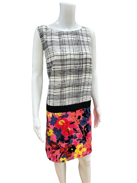 Loft White/Black Floral Ladies Pre-Owned Dress - Size 14 - Margaret’s Fine Consignment