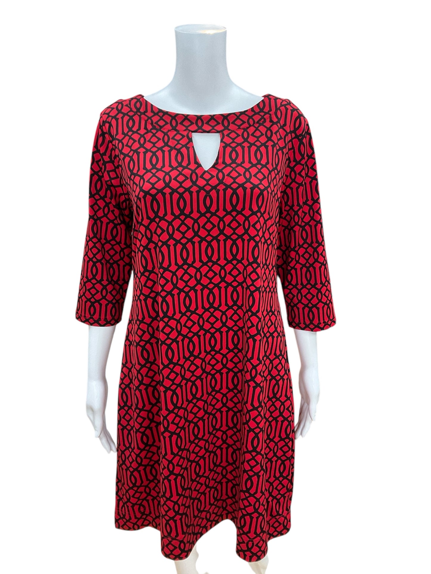 Lulu B Size M Red/Black Print Dress