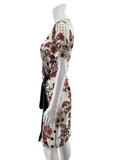 Maeve by Anthropologie Elodie Floral Polka Dot Wrap Dress Size 6 - ONLINE ONLY