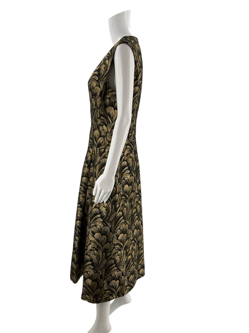 Anne Klein Black/Gold Spade Pre-Owned Ladies Dress - Size 12