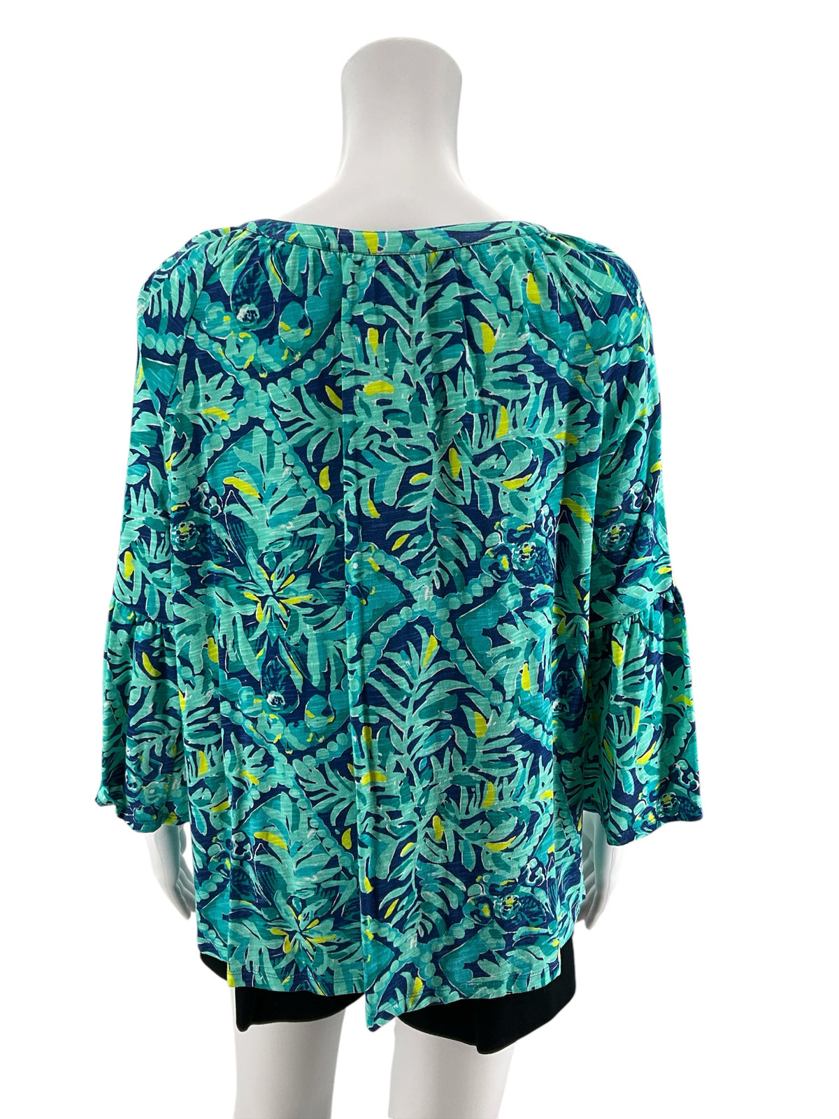 Lilly Pulitzer Luxletic Tait Tunic Top High Tide Navy Lucky Bamboo Size Large
