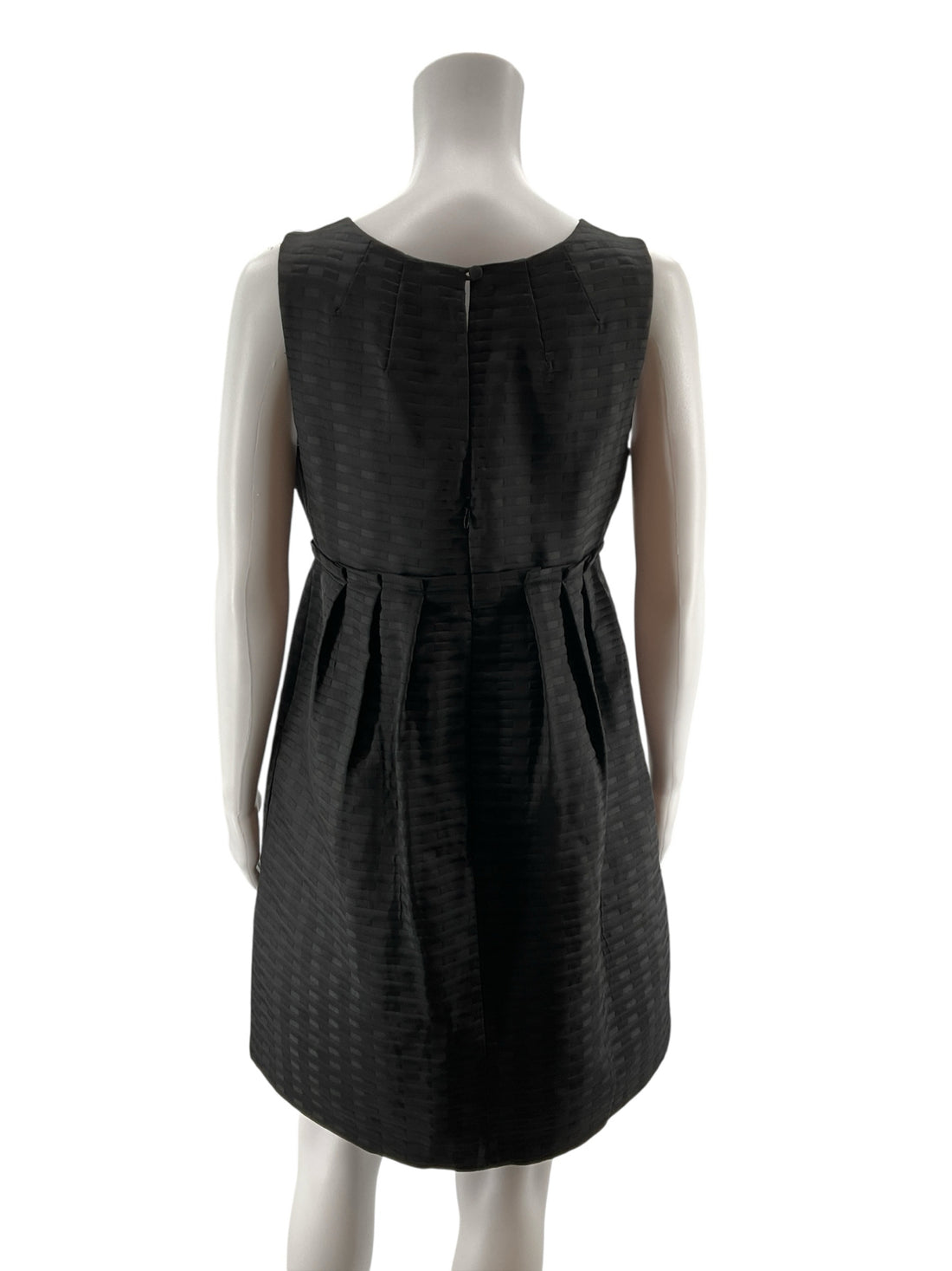 Max &amp; Cleo Jacquard Fit &amp; Flare Pleated Little Black Dress