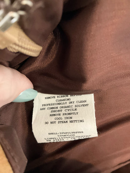 Jessica McClintock bronze/brown Cocktail Bronze Strapless Taffeta Embroidered Cocktail Dress Size 12 - Size 12