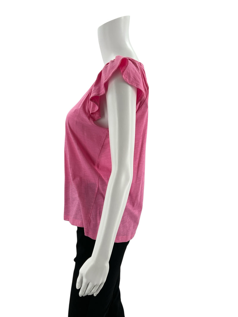 Loft Pink Solid  Pre-Owned Ladies Tops - Size Small