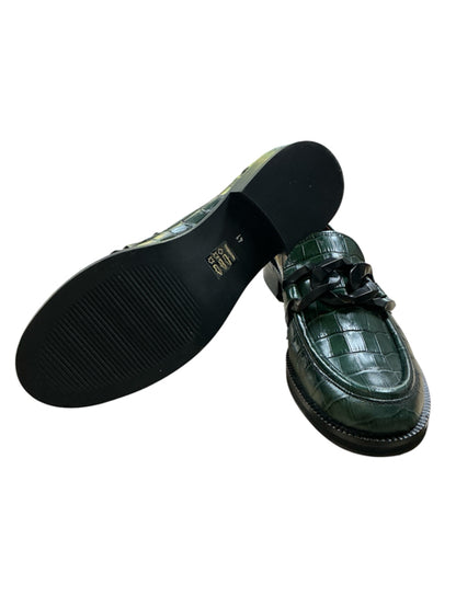 Unit Indiversity Black Croc Embossed Loafers Womens EU 38
