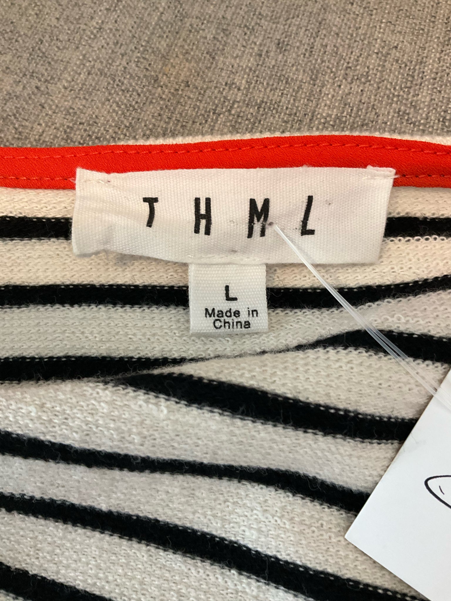 THML Santorini Boho Stripe Pom Pom Tassel Dress Size Large