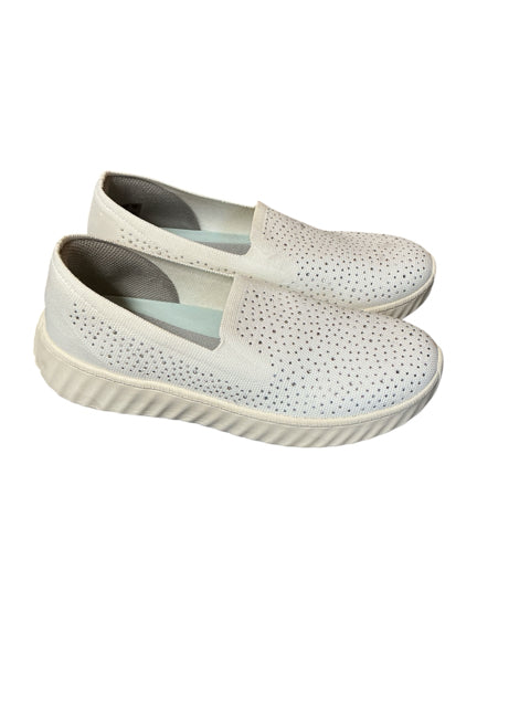 LifeStride Wendy Knit Slip-On Shoes Womens Size 10 Off-White Comfort Loafer