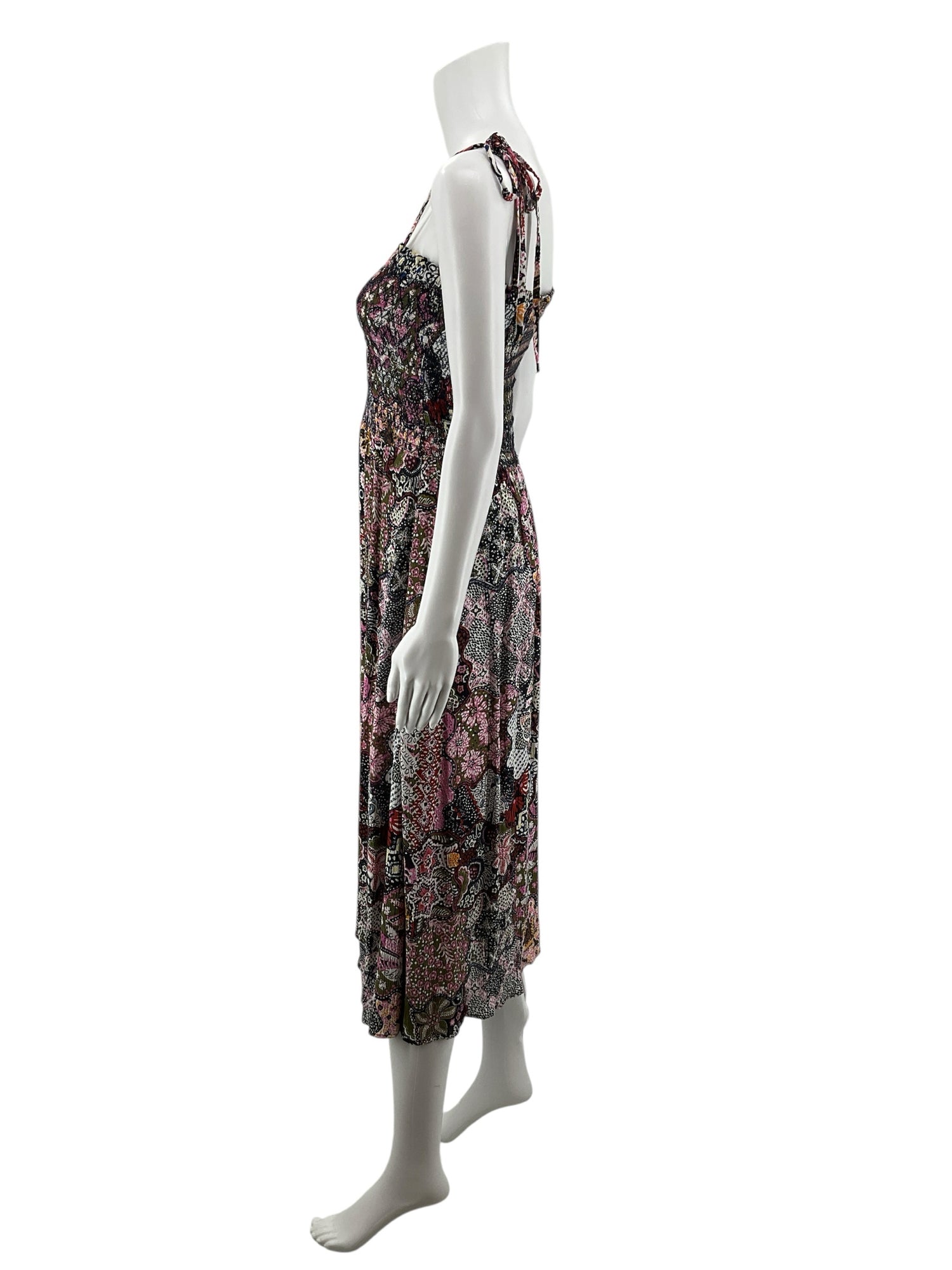 LOFT Navy &amp; Pink Floral Dress – Women’s Size Small
