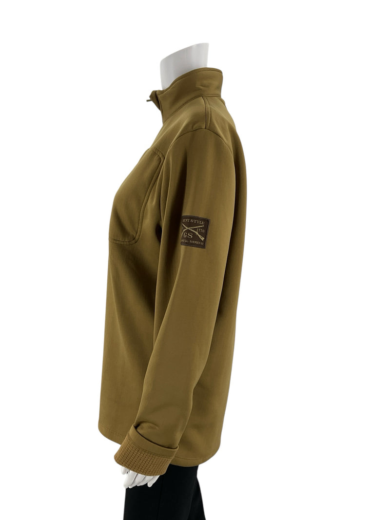 Grunt Style Olive Solid Pre-Owned Ladies Top - Size Medium