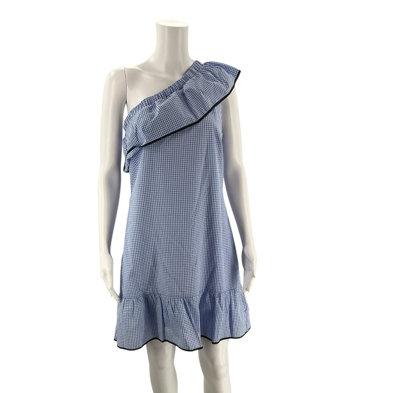 Sail to Sable White/Blue Checkered Pre-Owned Ladies New With Tags Dress - Size Medium - Margaret’s Fine Consignment
