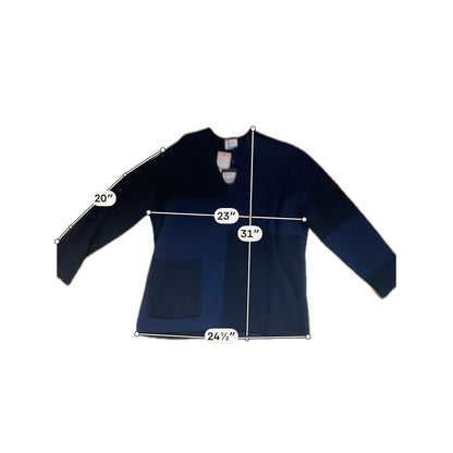 St. John navy/black Sweaters Navy &amp;amp; Black Colorblock Batwing Sleeve Tunic Sweater Size XL - Size XL