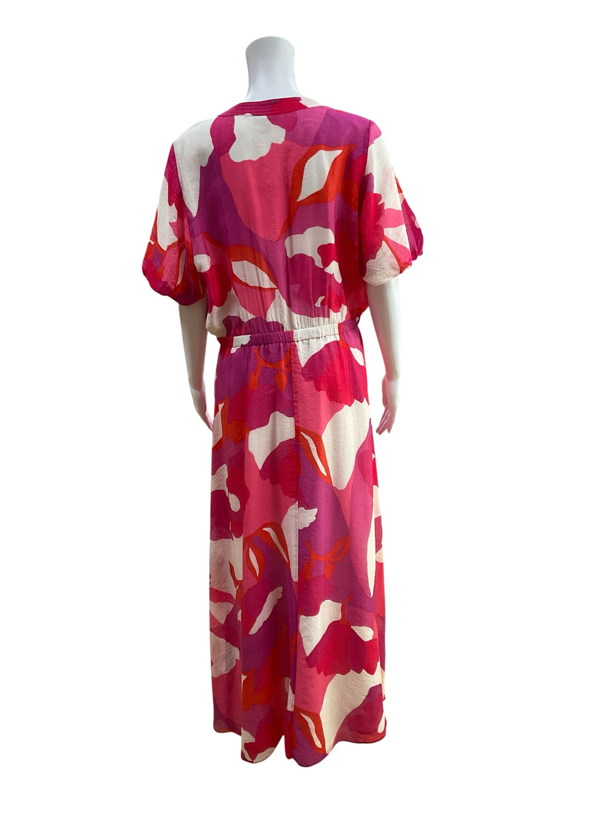 Vince Vince Camuto Floral Puff Sleeve Drawstring Waist Maxi Dress Size Large - ONLINE ONLY