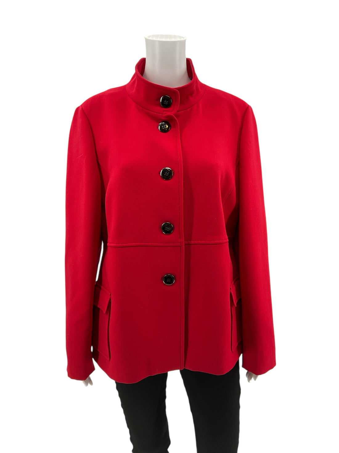 Perse Red Solid Pre-Owned Ladies Jacket - Size 16 - Margaret’s Fine Consignment