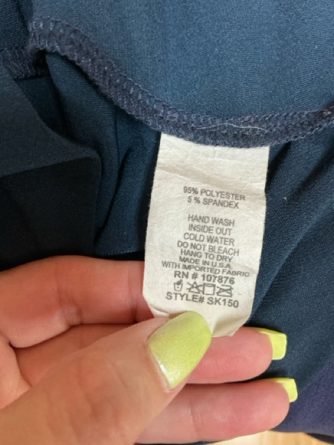 Sun Kim Blue Green Pre-Owned Ladies Top - Size Large - Margaret’s Fine Consignment