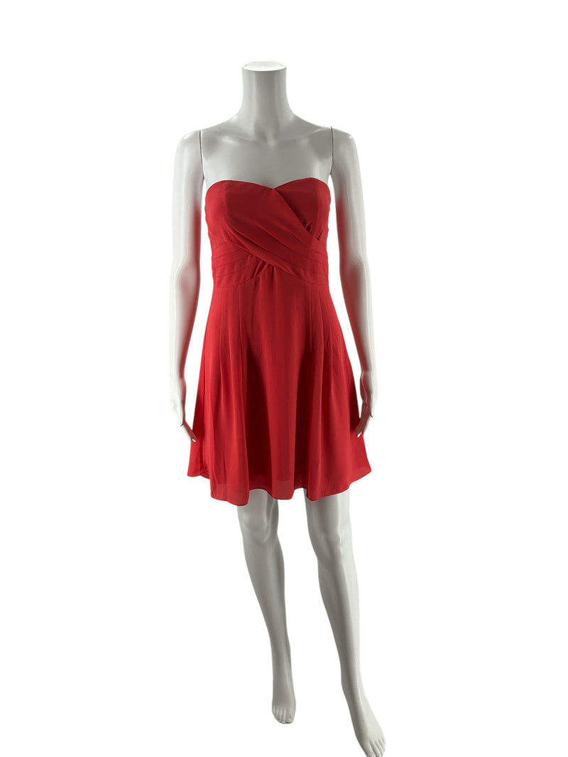 Express Coral Solid Pre-Owned Ladies Dress - Size 6