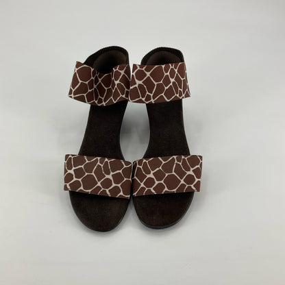 Charleston Shoe Co Cannon Giraffe Print Wedge Sandals Size 7 - ONLINE ONLY