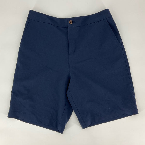 Tommy Bahama navy women’s pre-owned chino shorts in size large with front button closure and side pockets, ideal for casual wear.