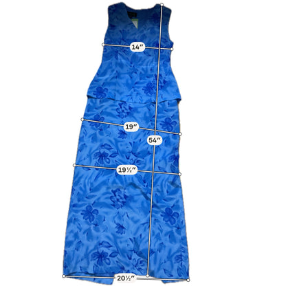 Spenser Jeremy Vintage 100% Silk Floral Two-Piece Dress Set Size 6 - ONLINE ONLY