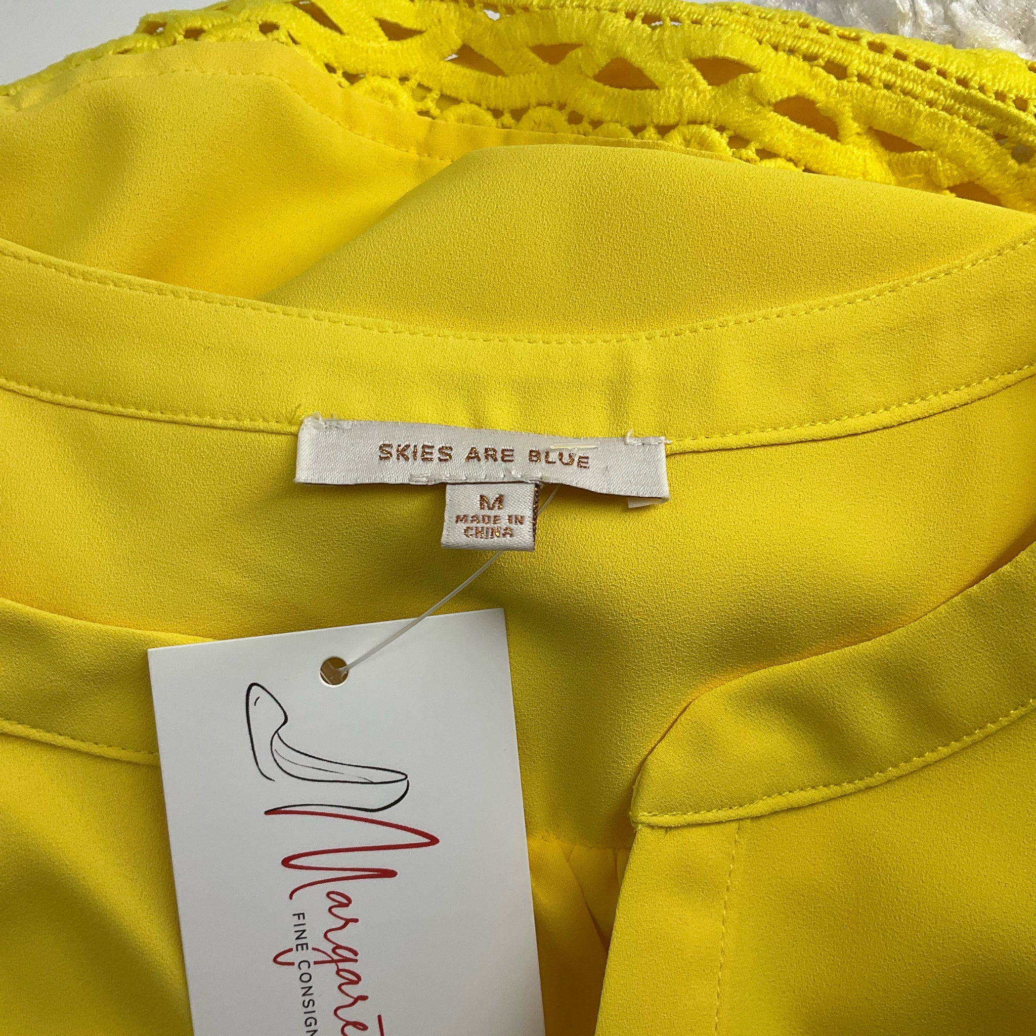 Skies Are Blue Yellow Dress Size Medium