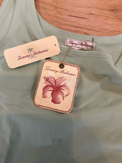 Tommy Bahama Stretch Cotton Tank Top Sage Green XL NWT