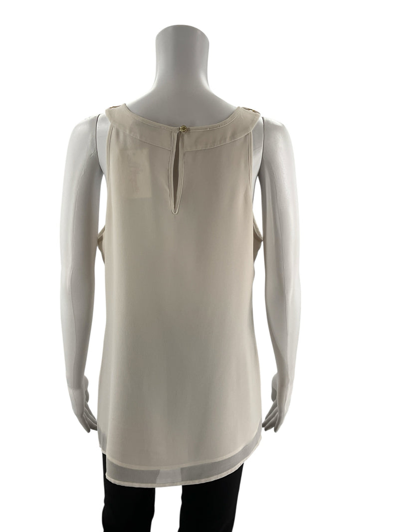 Calvin Klein Cream Pre-Owned Ladies Top - Size Medium