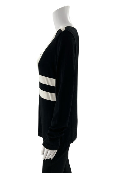 INC - black/white Print Pre-Owned Ladies Casual Top - Size M