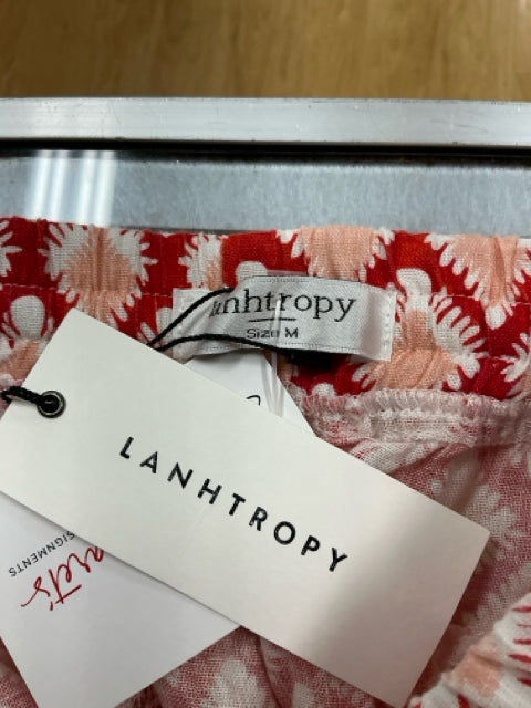 Lanhtropy Diamond Print 100% Linen Pull-On Pants Size Medium NWT - ONLINE ONLY