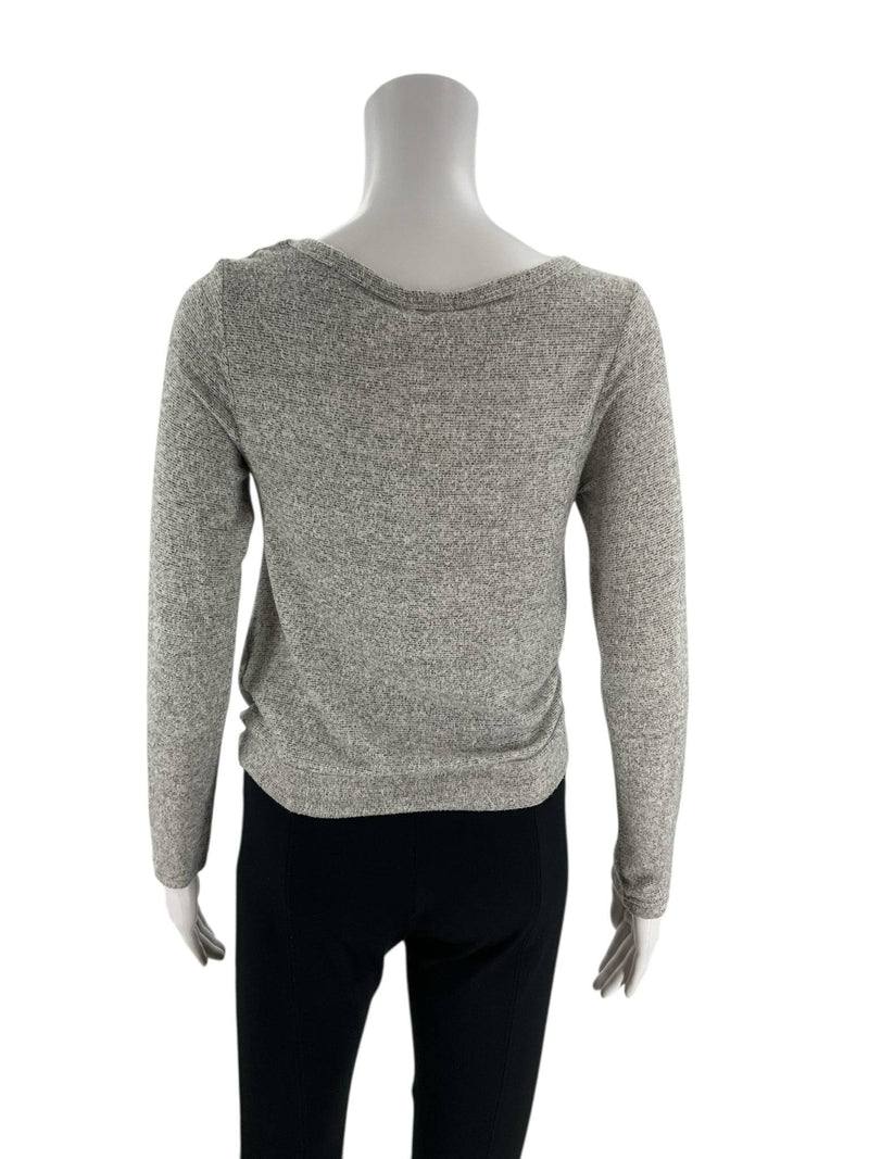 Caution To The Wind Gray Heathered Top - Size XS - Margaret’s Fine Consignment