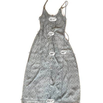 Sienna Sky Cheetah Print Midi Slip Dress Size S | Button Front Tie Waist - ONLINE ONLY