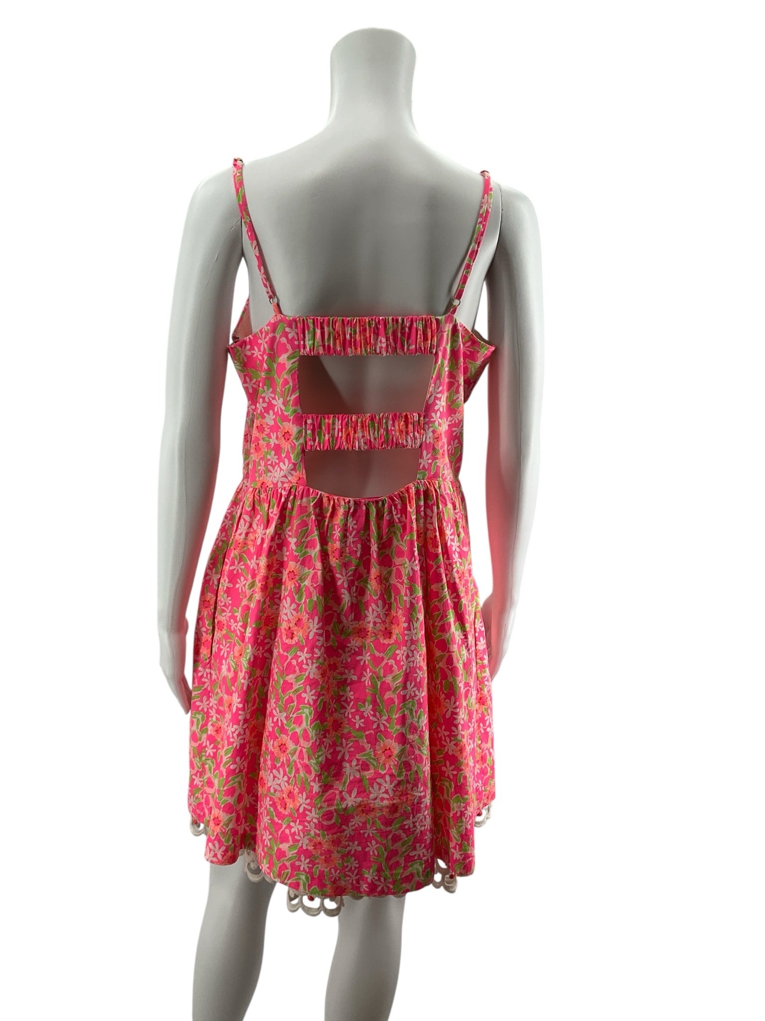 Lilly Pulitzer Janice Dress Hotty Pink First Impression Floral Size 12