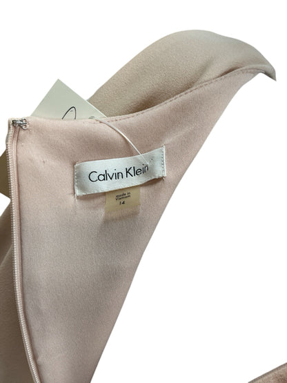 Calvin Klein Blush Solid Pre-Owned Ladies Dress - Size 14