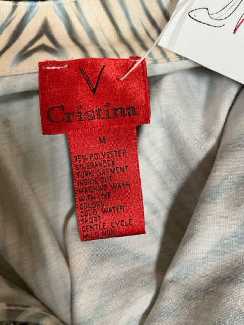 Cristina Gray/Blue Pre-Owned Ladies Top - Size Medium - Margaret’s Fine Consignment