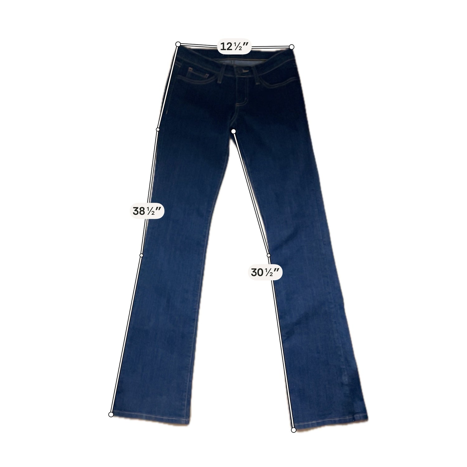Flying Monkey Mid-Rise Bootcut Jeans Dark Wash Stretch USA Made Size 3
