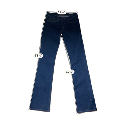 Flying Monkey Mid-Rise Bootcut Jeans Dark Wash Stretch USA Made Size 3
