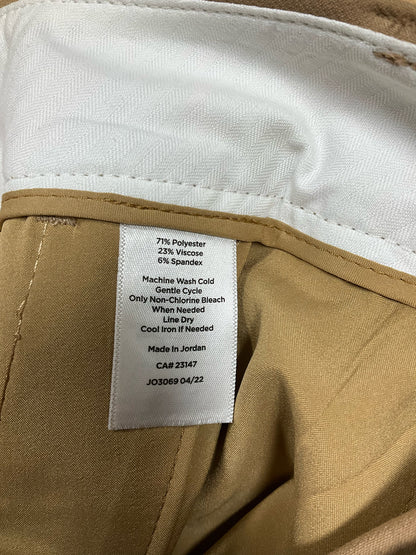 Talbots Hampshire Ankle Pant Size 12 Tan Stretch Career Trousers NWT - ONLINE ONLY
