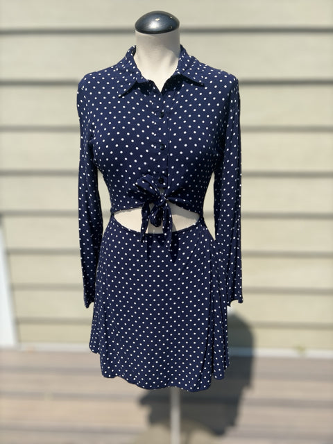 asos Size 2 navy/white Dress