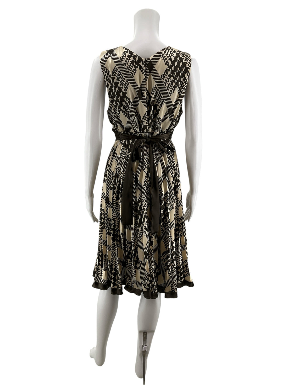 Rabbit Rabbit Rabbit Designs Abstract Print Pleated Sleeveless Dress Size 12