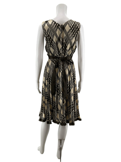 Rabbit Rabbit Rabbit Designs Abstract Print Pleated Sleeveless Dress Size 12