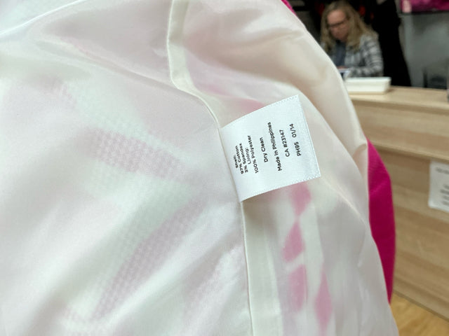 Talbots White/Pink Print Pre-Owned Ladies Dress - Size 4