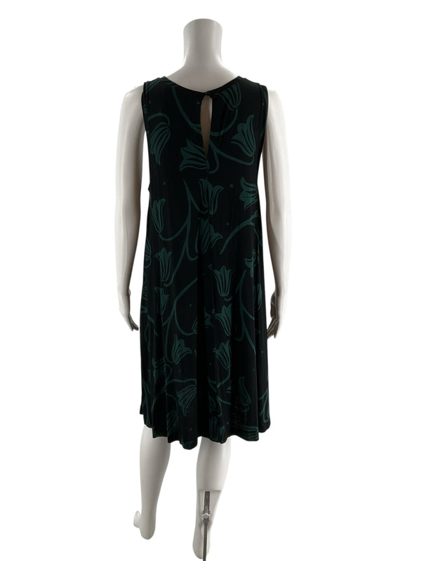 Ann Taylor Black/Green Pre-Owned Ladies Dress - Size Large